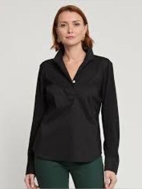 Hinson Wu Leona top, size XL, cotton blend jersey, black